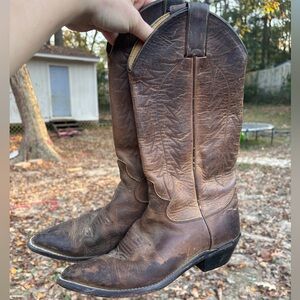 Justin Boots 4935 Dark Brown Cowgirl Boots Size 6.5 Women’s